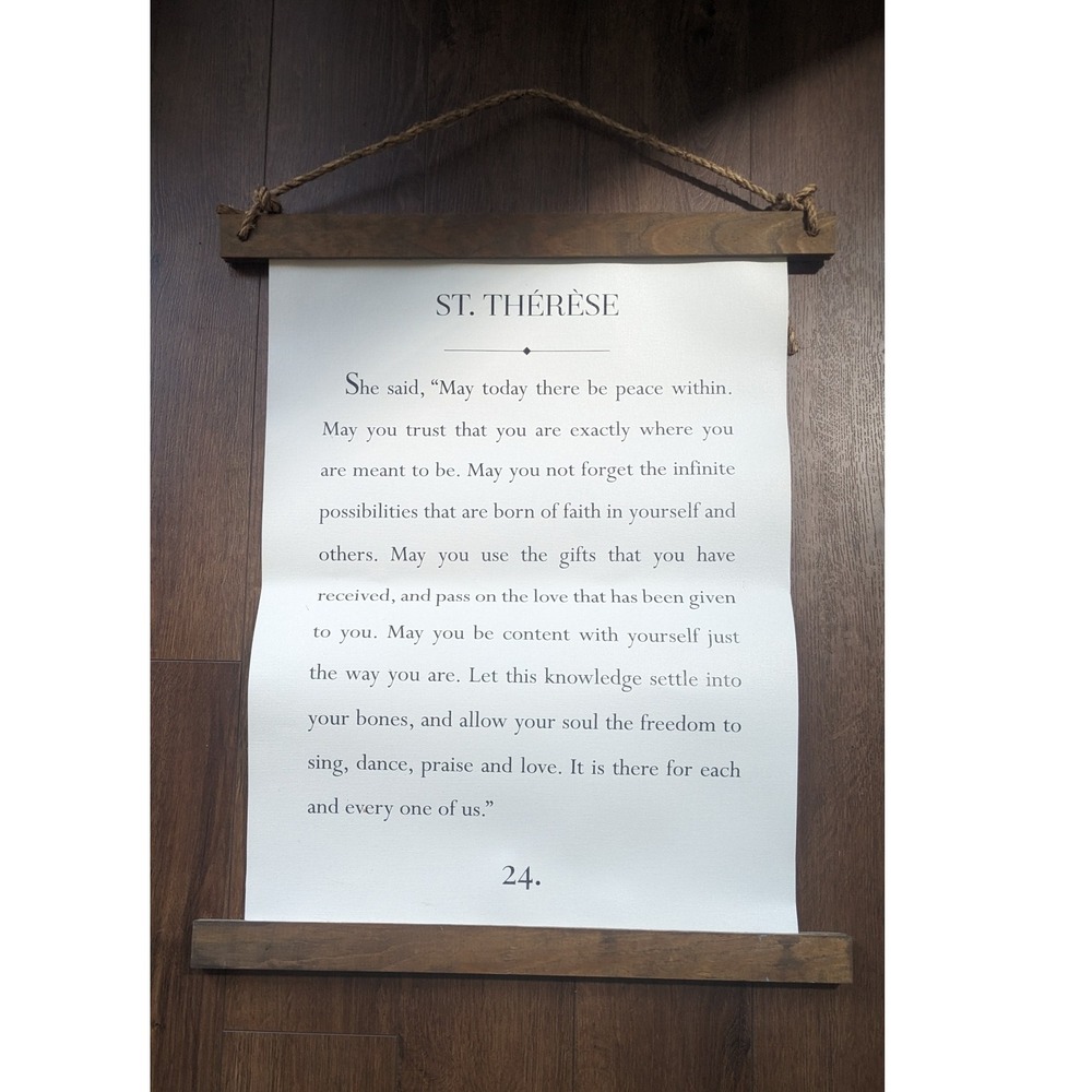 St. Therese Quote Wood Framed Wall Decor Religious Scripture Art‎